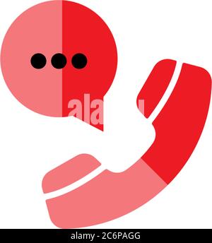 Phone bubble chat icon logo vector template Stock Vector