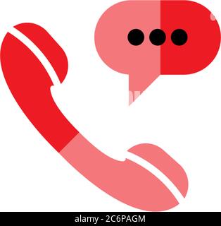Phone bubble chat icon logo vector template Stock Vector