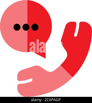 Phone bubble chat icon logo vector template Stock Vector