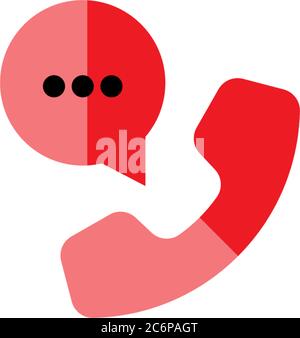 Phone bubble chat icon logo vector template Stock Vector
