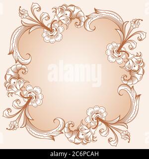 Floral hand drawn vector border Stock Vector Image & Art - Alamy