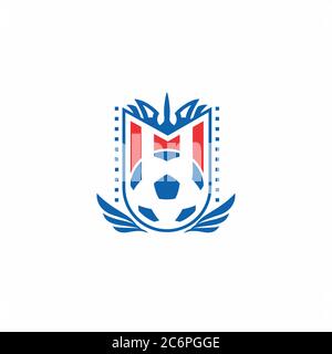Football team vector logo design Stock Vector