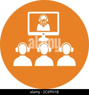 Video conference icon. Beautiful, meticulously designed icon. Well organized and editable Vector for any uses. Stock Vector