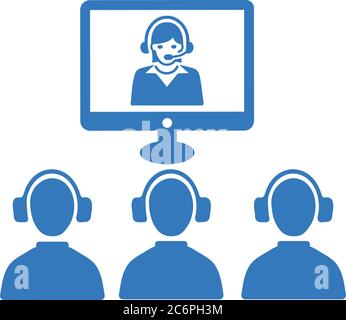 Video conference icon. Beautiful, meticulously designed icon. Well organized and editable Vector for any uses. Stock Vector