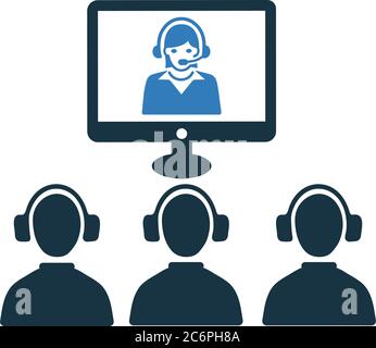 Video conference icon. Beautiful, meticulously designed icon. Well organized and editable Vector for any uses. Stock Vector