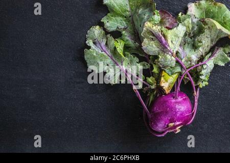 beetroot on black background Stock Photo