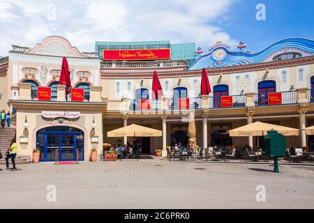 VIENNA, AUSTRIA - MAY 13, 2017: Madame Tussauds Museum is a major tourist attraction in Vienna, Ausria. Madame Tussauds Museum is located in the Prate Stock Photo