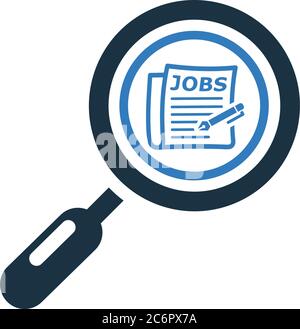 Employee, looking, search job icon, vector graphics for various use. Stock Vector