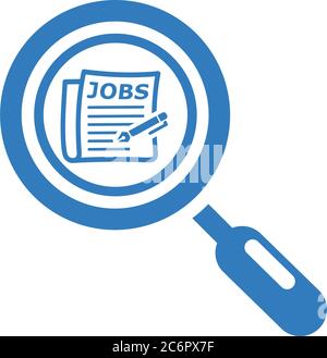 Employee, looking, search job icon, vector graphics for various use. Stock Vector