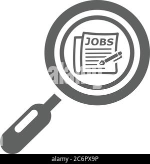 Employee, looking, search job icon, vector graphics for various use. Stock Vector