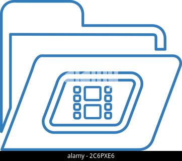 Documents, files, folder, office supplies icon. Beautiful, meticulously designed icon. Well organized and editable Vector for any uses. Stock Vector