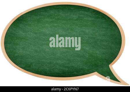 Speech bubble chalkboard / blackboard Stock Photo