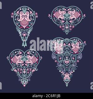 Vector ornamental nature vintage design elements Stock Vector Image ...