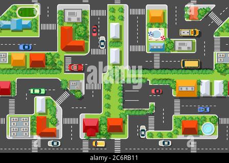 Seamless repeating background urban pattern Stock Vector