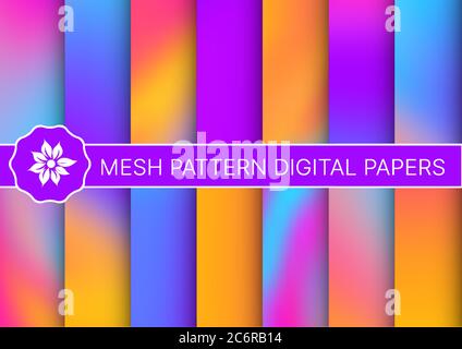 Set a collection of abstract neon Stock Vector