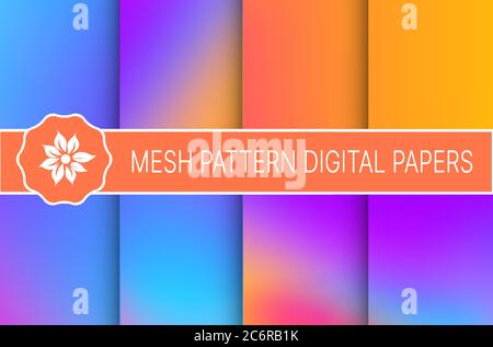 Set a collection of abstract neon Stock Vector