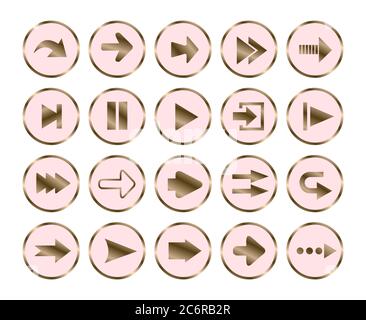 Stories Covers Icons Arrows theme Stock Vector