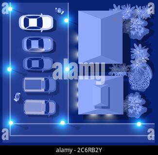 Ultraviolet building map top view city electric Stock Vector