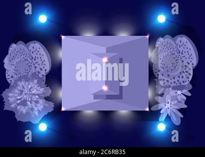 Ultraviolet building map top view city electric Stock Vector
