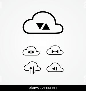 universal cloud tech circuit illustration. suitable for anything activities, such as social, business, and technology purpose Stock Vector