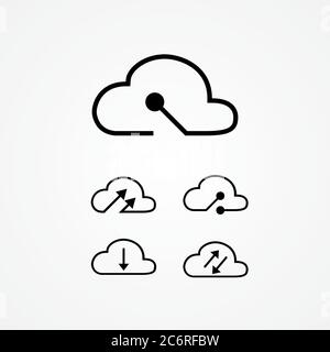 universal cloud tech circuit illustration. suitable for anything activities, such as social, business, and technology purpose Stock Vector