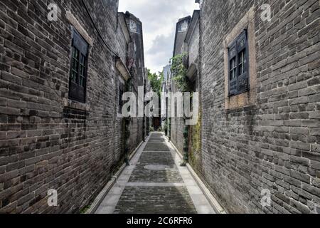 Julong ancient village in Foshan in Guangdong province in China was built in 1897. Its architectural style has a strong Lingnan characteristics. Stock Photo