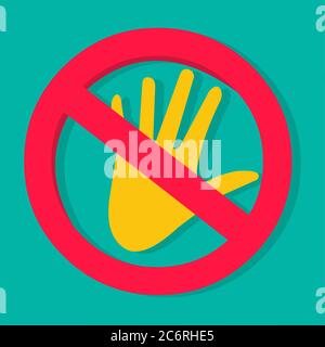 no entry warning symbol isolated vector illustration Stock Vector