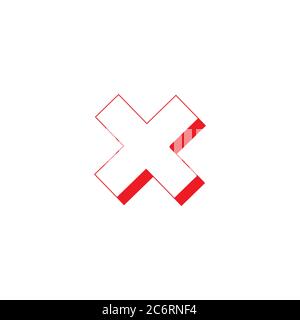 Close Icon for Graphic Design Projects Stock vector illustration isolated on white background. Stock Vector