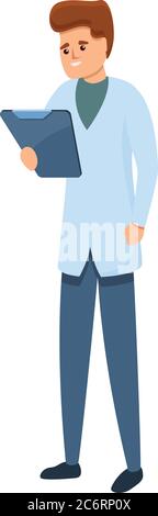 Sport doctor analyze diagnostic icon. Cartoon of sport doctor analyze diagnostic vector icon for web design isolated on white background Stock Vector