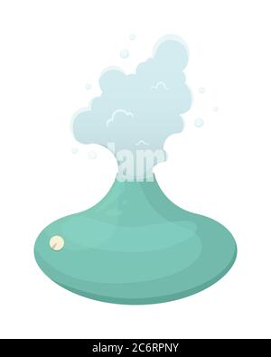 Vector illustration with a humidifier. Healthy climate in the house. Stock Vector