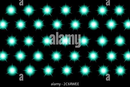 Vector glowing light effect stars bursts with sparkles on black background vector illustration. Stock Photo