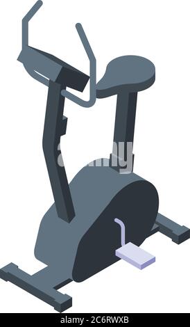Race exercise bike icon, isometric style Stock Vector