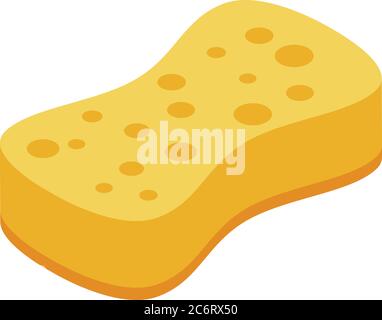 Sauna sponge icon, isometric style Stock Vector