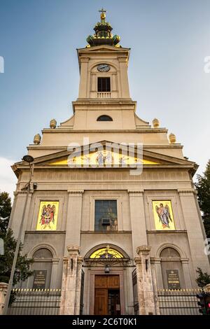 Belgrade / Serbia - October 6, 2018: Cathedral Church of St. Michael the Archangel Serbian Orthodox cathedral church in Belgrade, Serbia Stock Photo