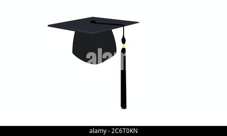 Vector Isolated Illustration of a Graduation Cap Stock Vector