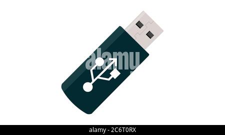 Vector Isolated Flat USB device icon or illustration Stock Vector