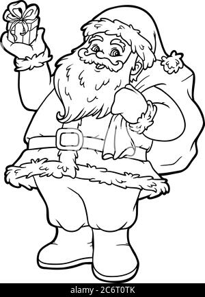 Premium Vector | Santa claus opens the lid and comes out of a big gift box.  christmas celebration.