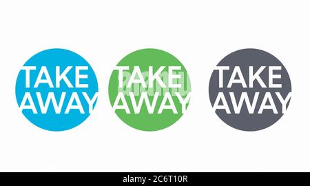 Vector Isolated Illustration of a Take Away Icon or Logo Stock Vector