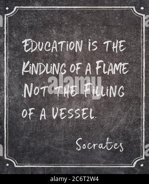 Education Is The Kindling Of A Flame - Ancient Greek Philosopher 