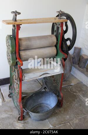 Old Fashioned Wringer or Mangle Stock Photo