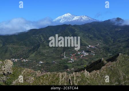 El Palmar Valley from Teno Massif, Buenavista del Norte, Tenerife Stock Photo