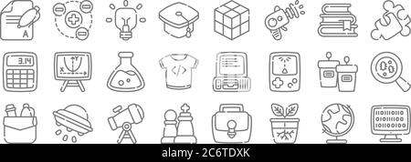 nerd line icons. linear set. quality vector line set such as coding, plant, chess, pocket, debate, chemistry, puzzle, rubik, electron Stock Vector