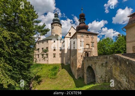 Lemberk Castle, near town of Jablonné v Podještědí, Lusatian Mountains, Bohemia, Liberec Region, Czech Republic Stock Photo
