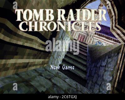 Tomb Raider Chronicles - Sony Playstation 1 PS1 PSX - Editorial use only Stock Photo