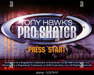 Tony Hawk's Pro Skater - Sony Playstation 1 PS1 PSX - Editorial use only Stock Photo