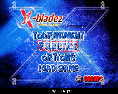 X-Bladez Inline Skater - Sony Playstation 1 PS1 PSX - Editorial use only Stock Photo