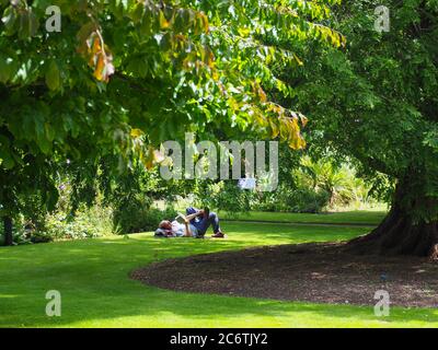 Oxford, UK. 12th July 2020. A warm, sunny day brings visitors to Oxford University's Botanic Garden. Credit: Angela Swann/Alamy Live News Stock Photo