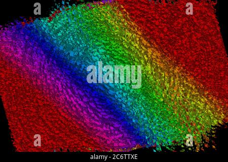 Background of multicolored cubes in a swirl pattern. Stock Photo