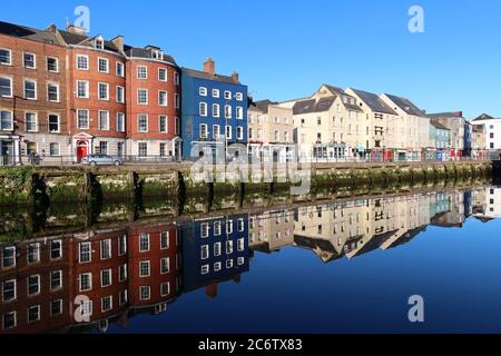 Cork City, Ireland. View of Union Quay with the River Lee. Stock Photo