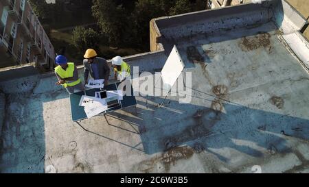 Picture of construction engineer working on building site Stock Photo